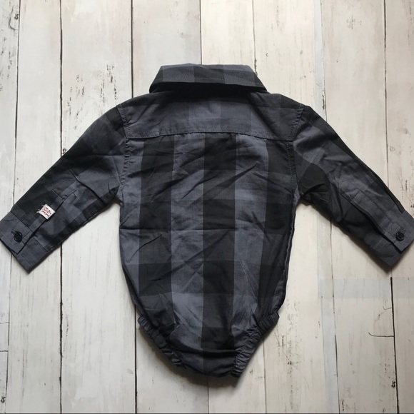 Sovereign Code Button Down Long Sleeve Baby Onesie - Picture 2 of 10